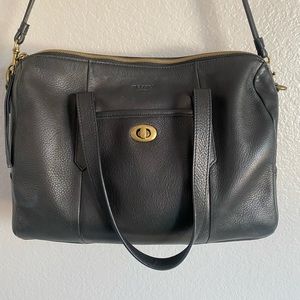 Black leather purse